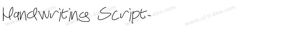 Handwriting Script字体转换